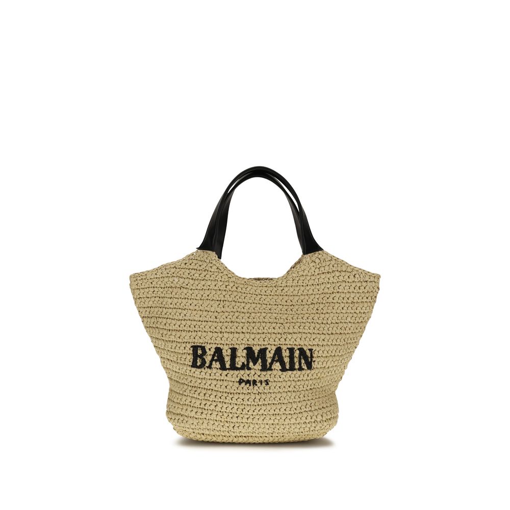 Balmain 100% Viscose tote bag in beige