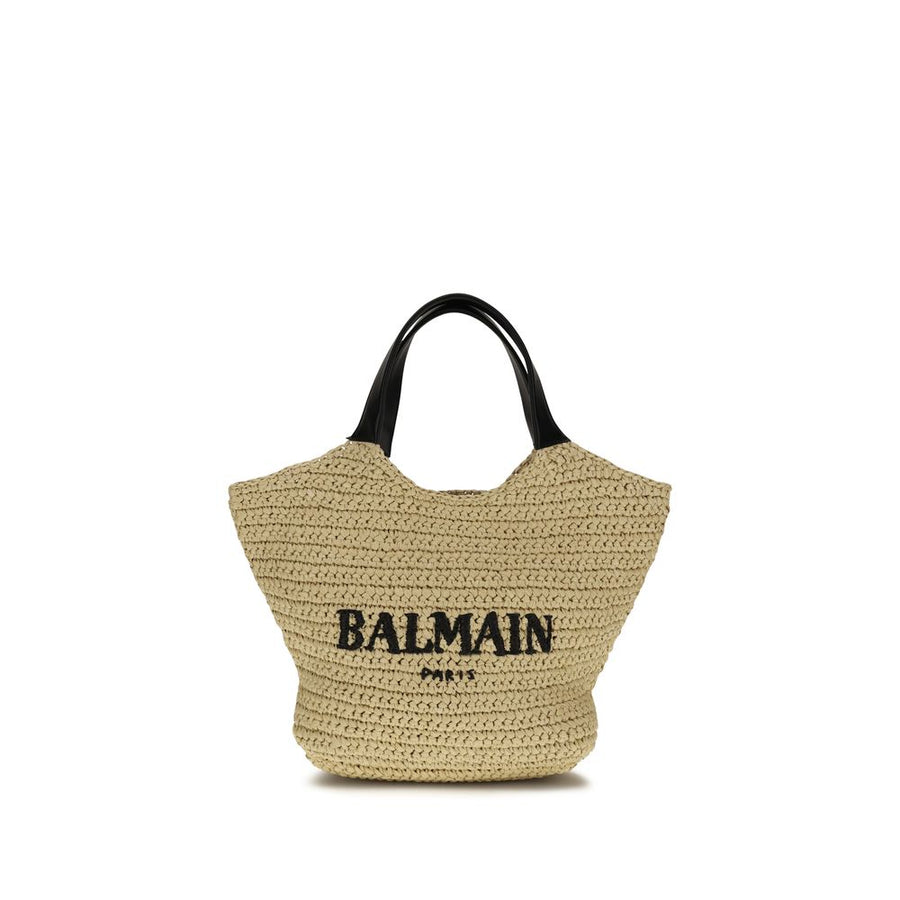 Balmain 100% Viscose tote bag in beige