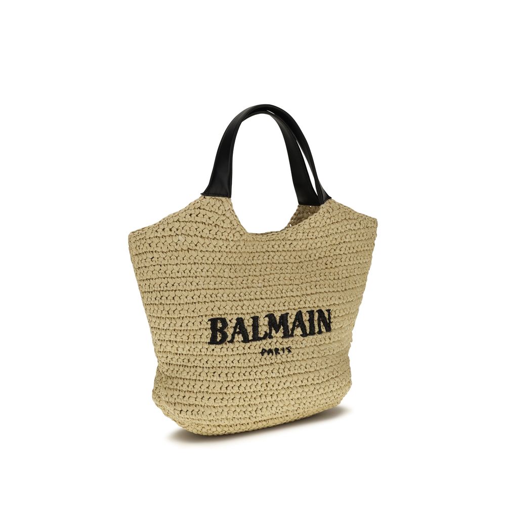 Balmain 100% Viscose tote bag in beige — view 2