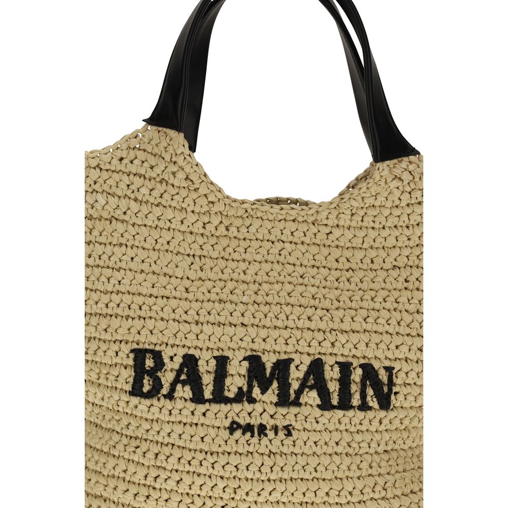 Balmain 100% Viscose tote bag in beige — view 4