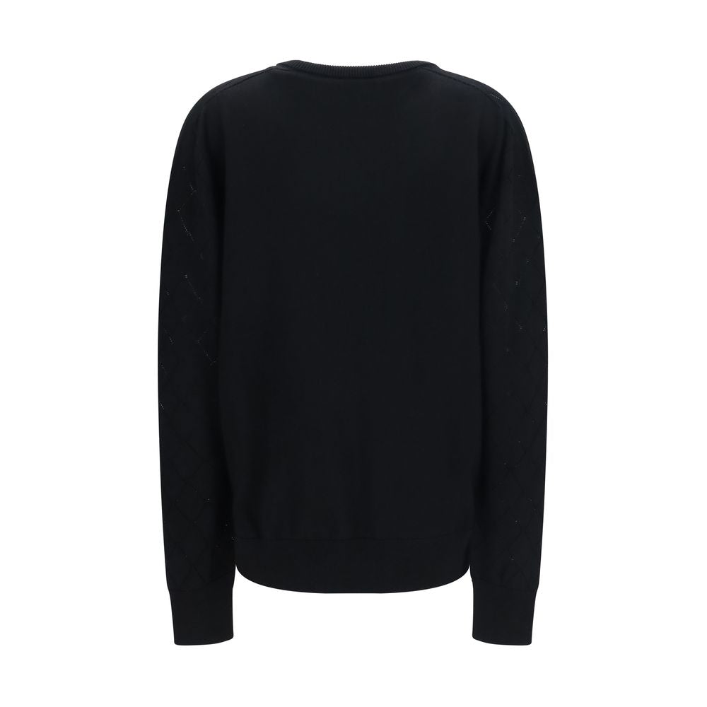 Balmain 100% Merino Wool Ovis Aries sweater in black — view 2