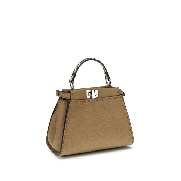 Beige Calf Leather Bos Taurus Handbag Bag