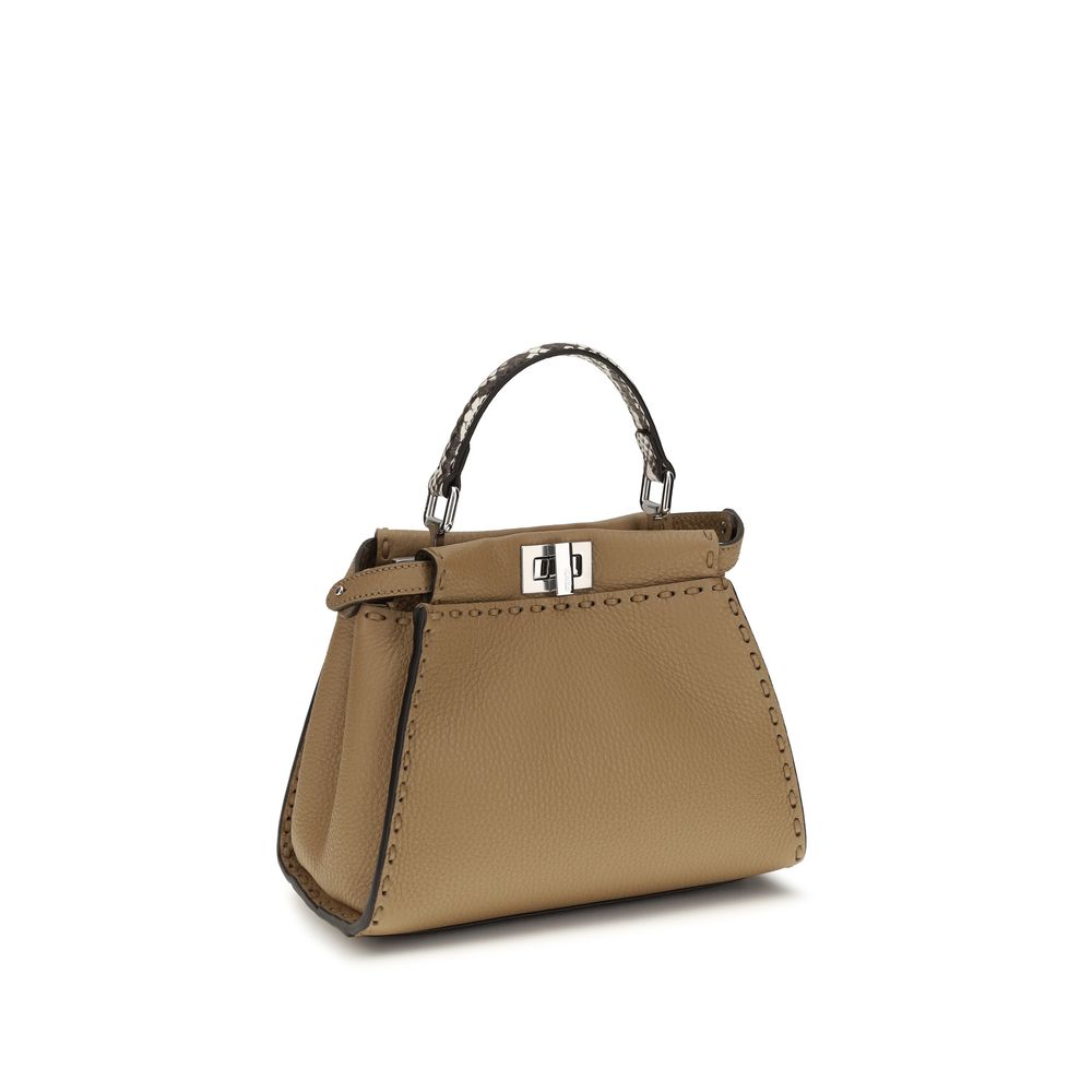 Beige Calf Leather Bos Taurus Handbag Bag