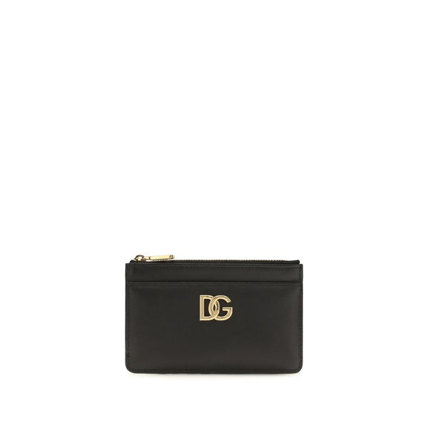 Dolce & Gabbana 100% Calf Leather Bos Taurus card case in black