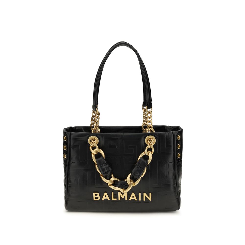Balmain 100% Calf Leather Bos Taurus shoulder bag in black