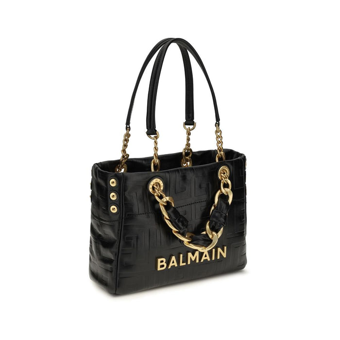 Balmain 100% Calf Leather Bos Taurus shoulder bag in black — view 2