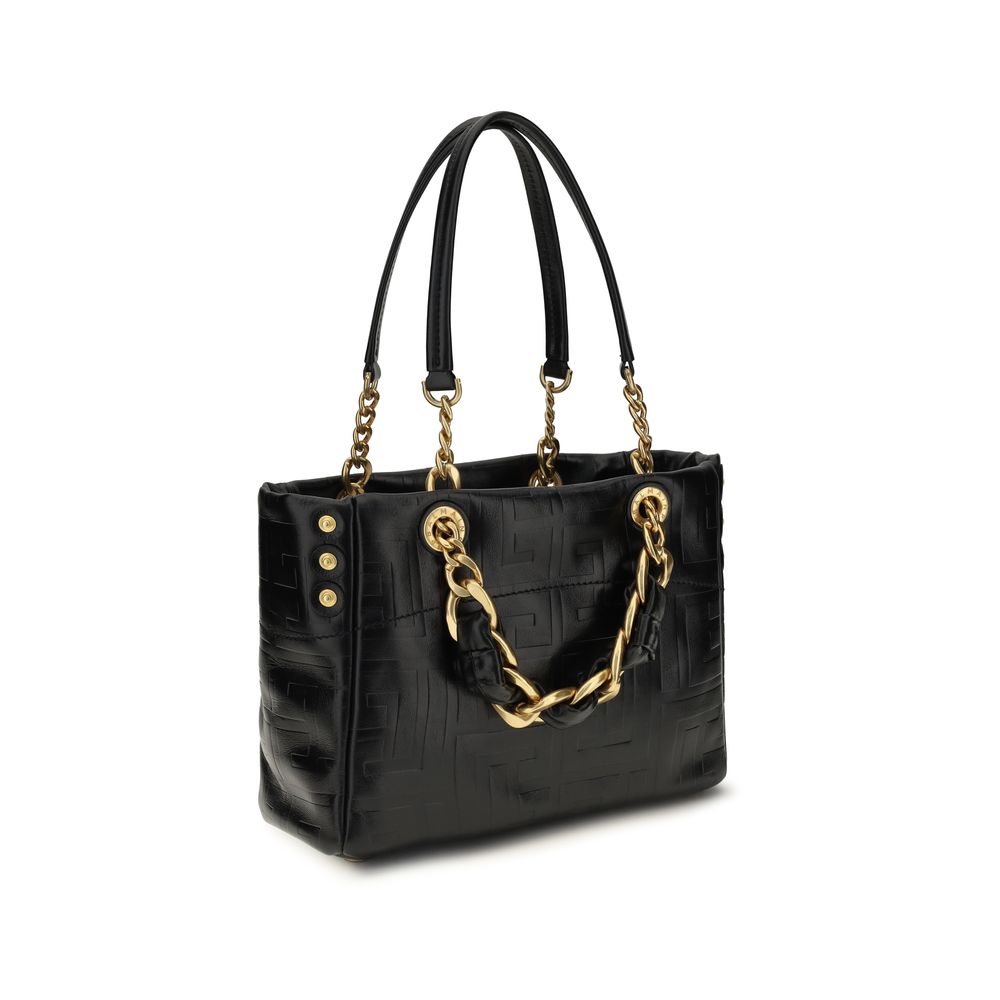 Balmain 100% Calf Leather Bos Taurus shoulder bag in black — view 3