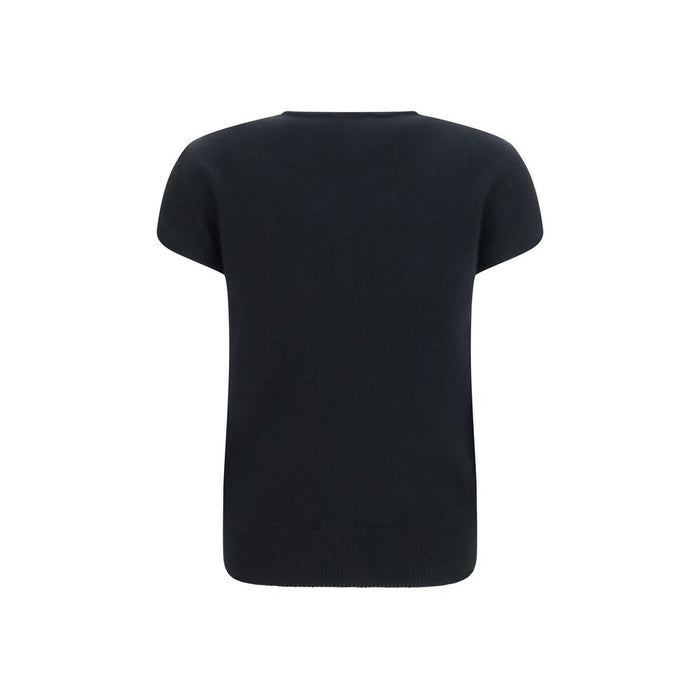 Balmain 50% Merino Wool tank top in black — view 2