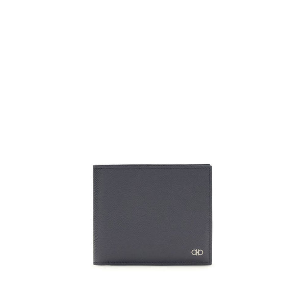 Ferragamo 100% Calf Leather Bos Taurus wallet in blue