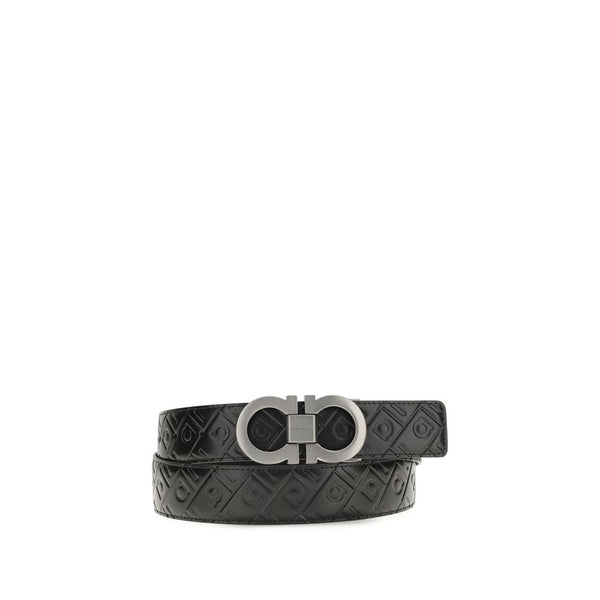Ferragamo 100% Calf Leather Bos Taurus belt in black
