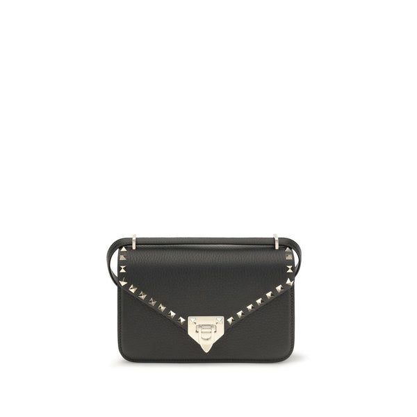 Valentino Garavani 100% Calf Leather Bos Taurus shoulder bag in black