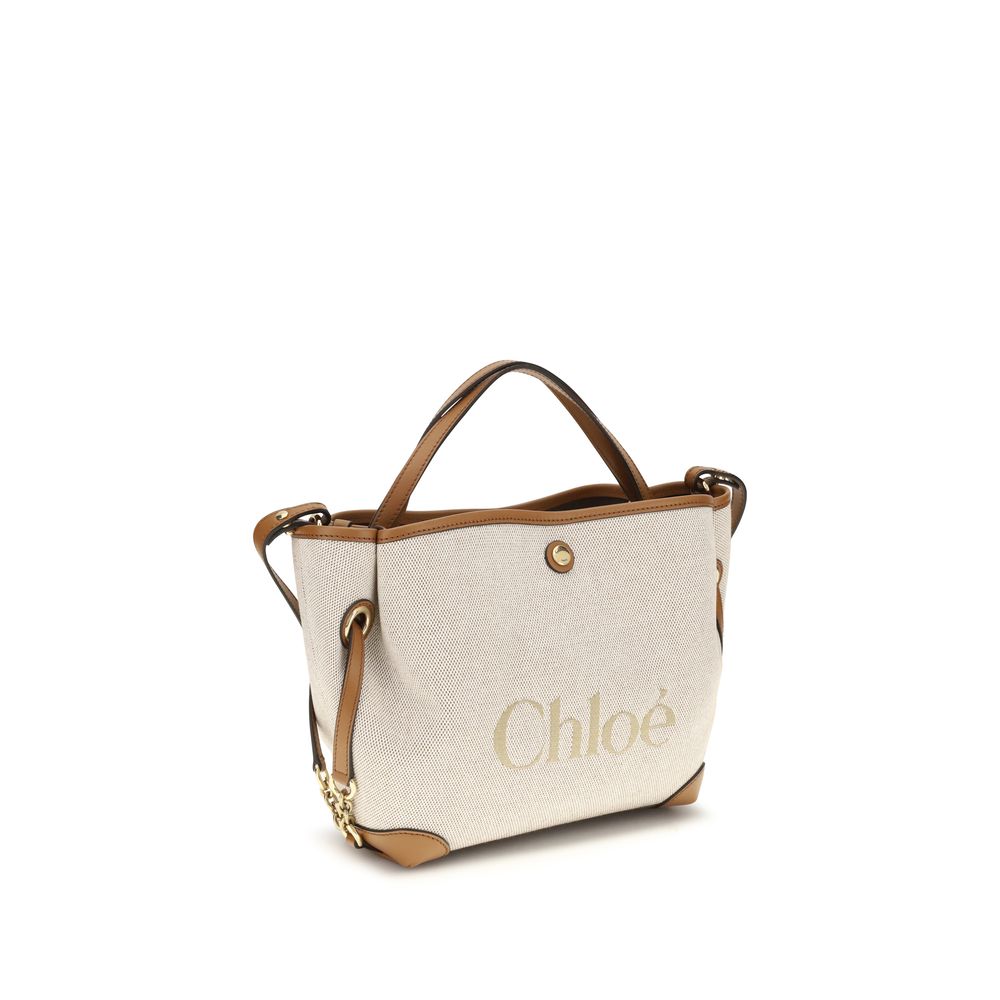 Beige Fabric Handbag Bag