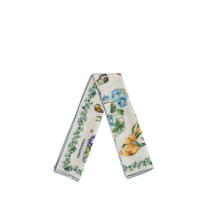 Ferragamo 100% Silk scarf in multicolor — view 2