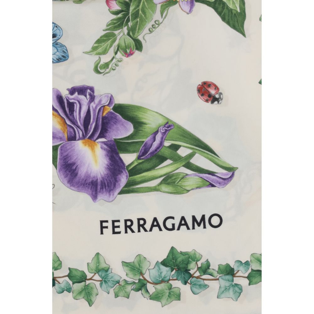 Ferragamo 100% Silk scarf in multicolor — view 3