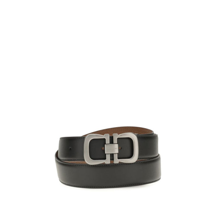 Ferragamo 100% Calf Leather Bos Taurus belt in black