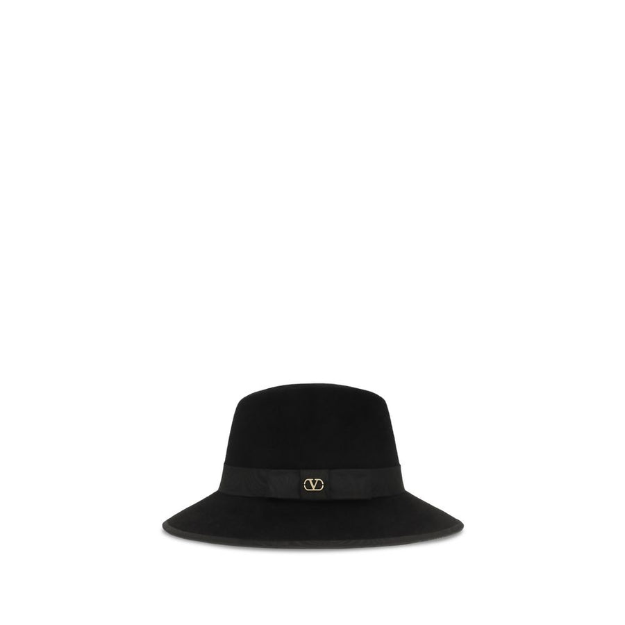 Valentino Garavani VA9W2HAA12RKX3GFBB 100% Cotton fedora in black
