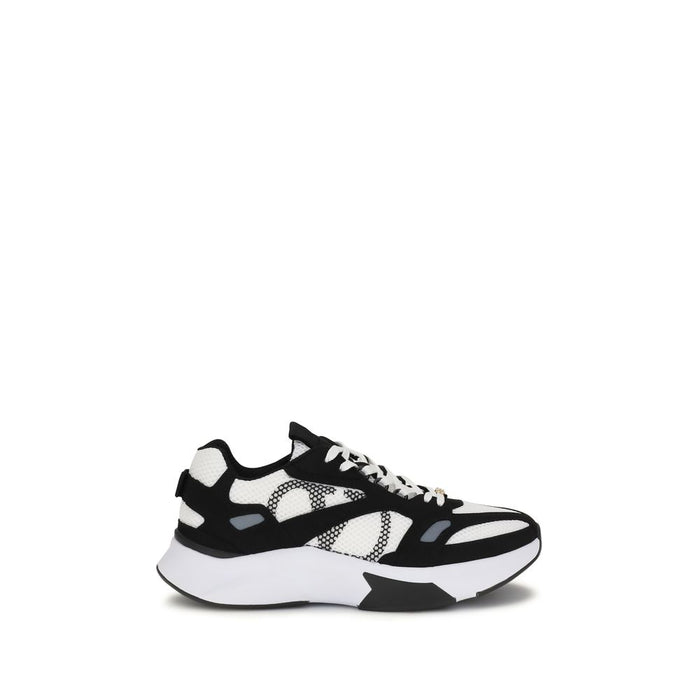 Valentino Garavani Mesh and suede sneaker in multicolor