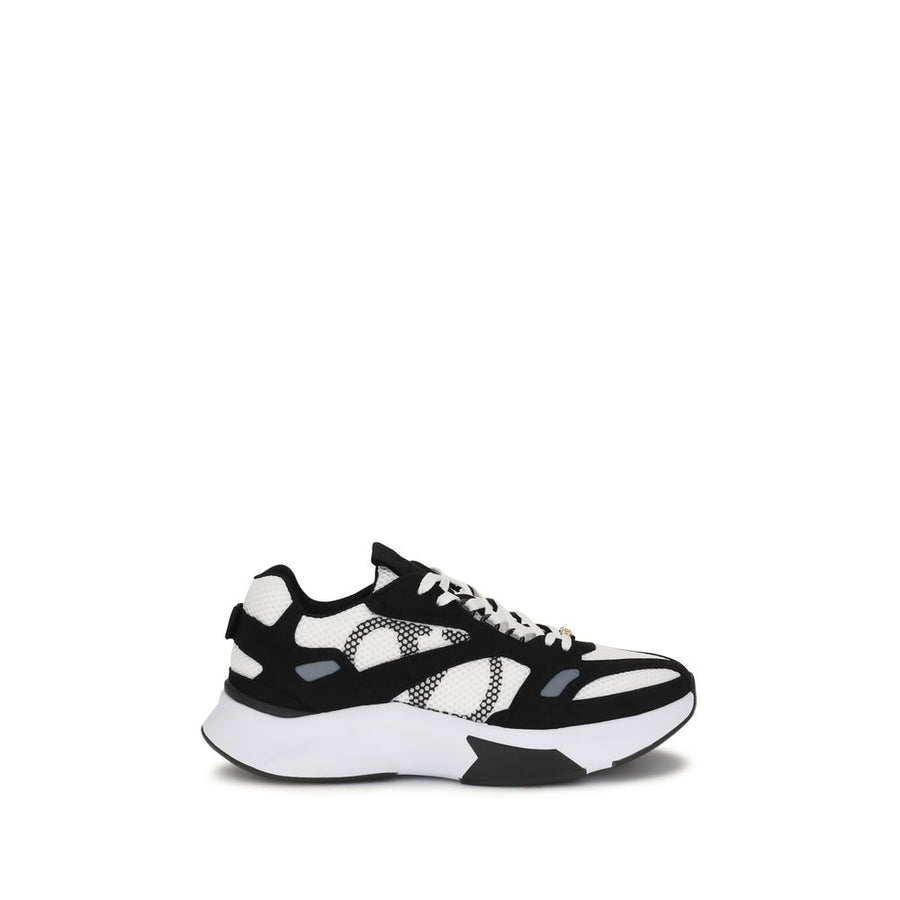 Valentino Garavani Mesh and suede sneaker in multicolor