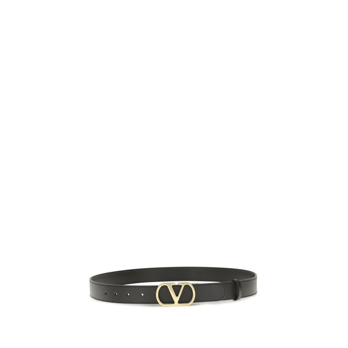Valentino Garavani 100% Calf Leather Bos Taurus belt in black — view 2