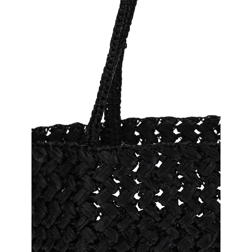 Black Viscose Shoulder Bag
