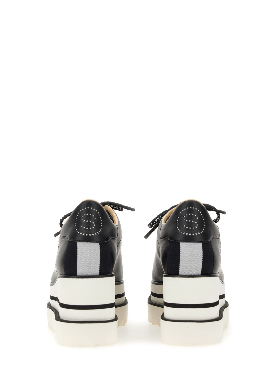 Elyse Wedge Sneakers Black Lin: Polyurethane Trainers
