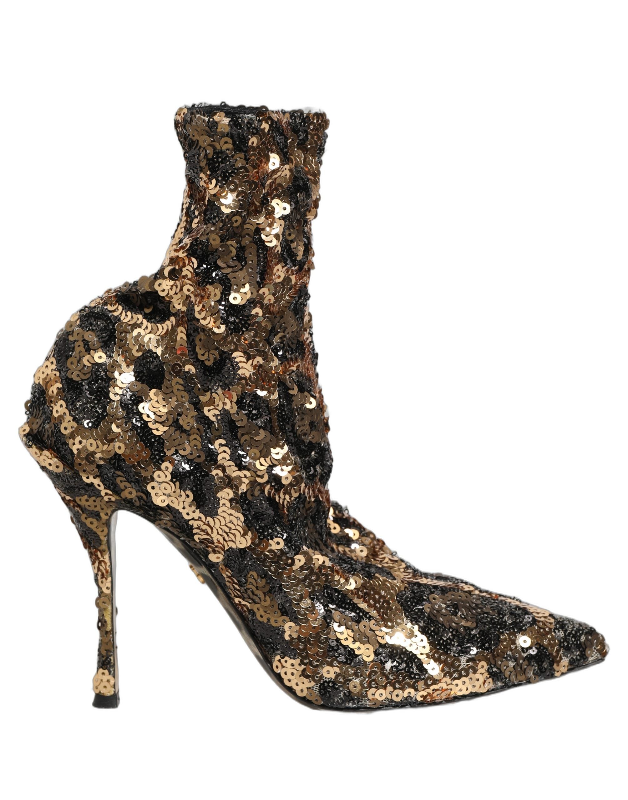 Dolce & Gabbana 95% Viscose boot in gold — view 5