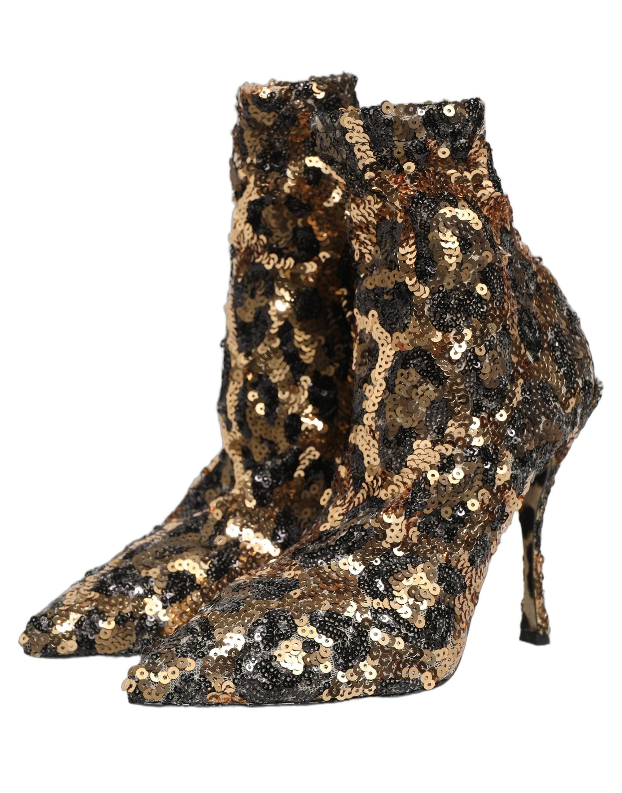 Dolce & Gabbana 95% Viscose boot in gold — view 7