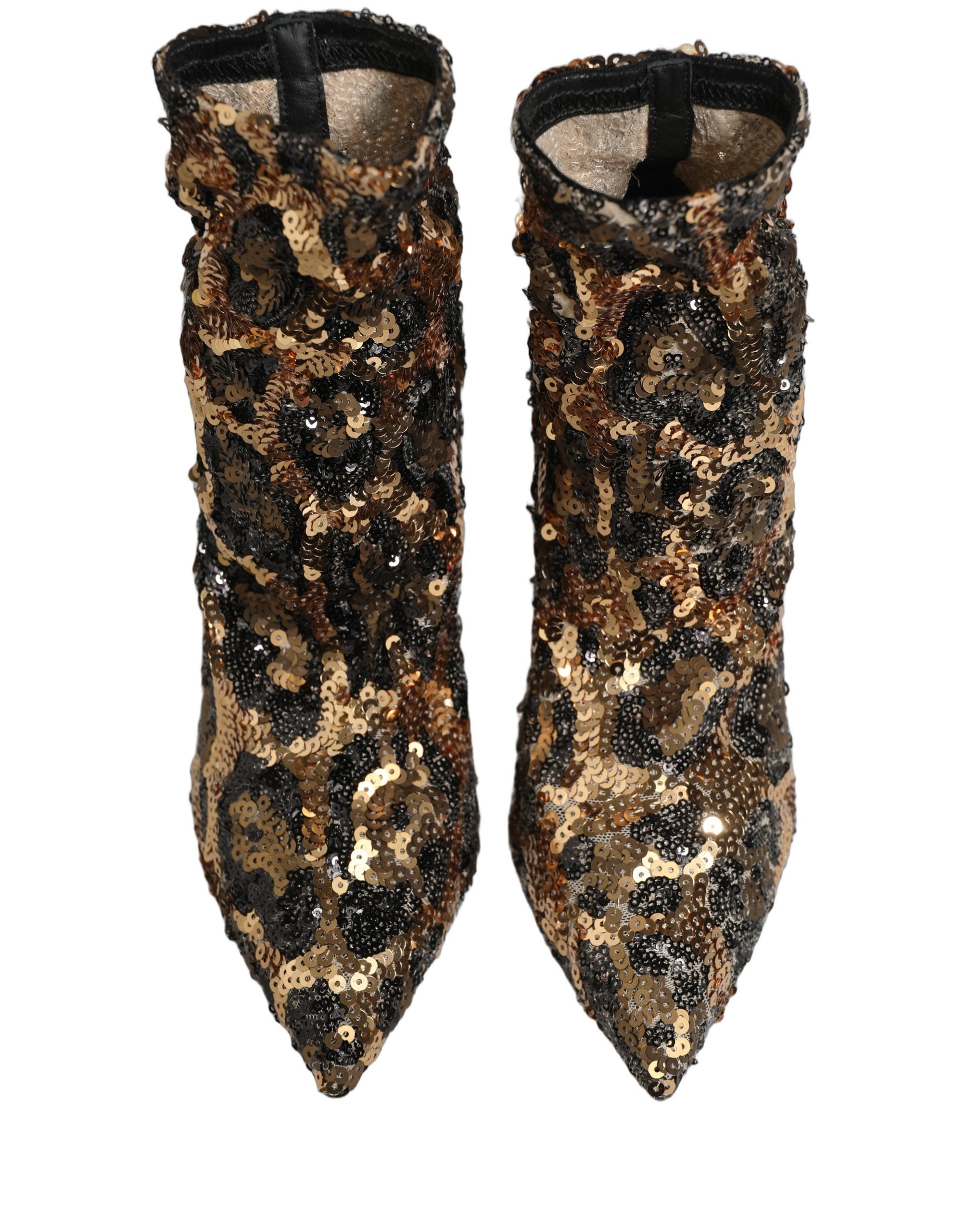 Dolce & Gabbana 95% Viscose boot in gold — view 8