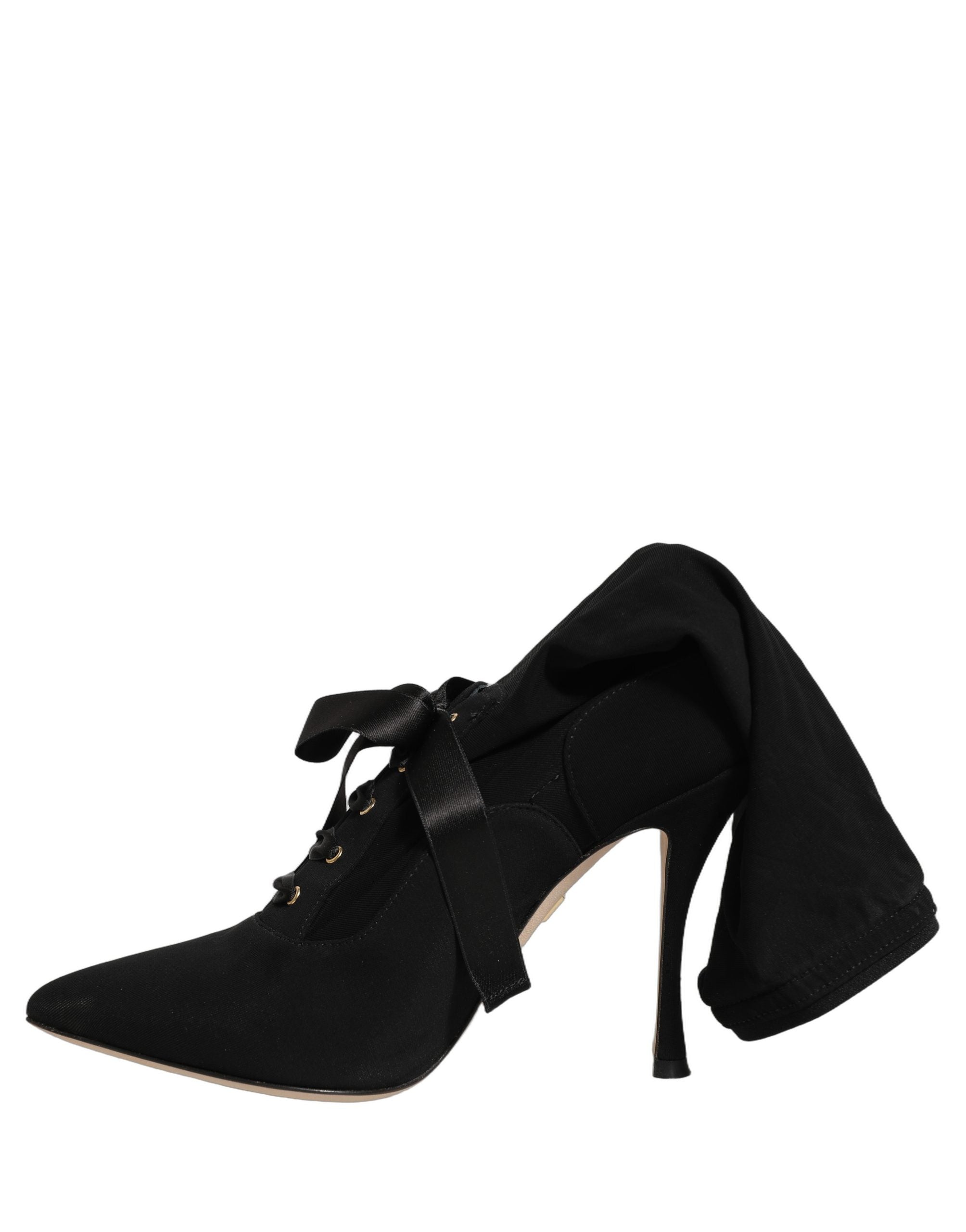 Dolce & Gabbana 4% Elastane 96% Viscose boot in black — view 3