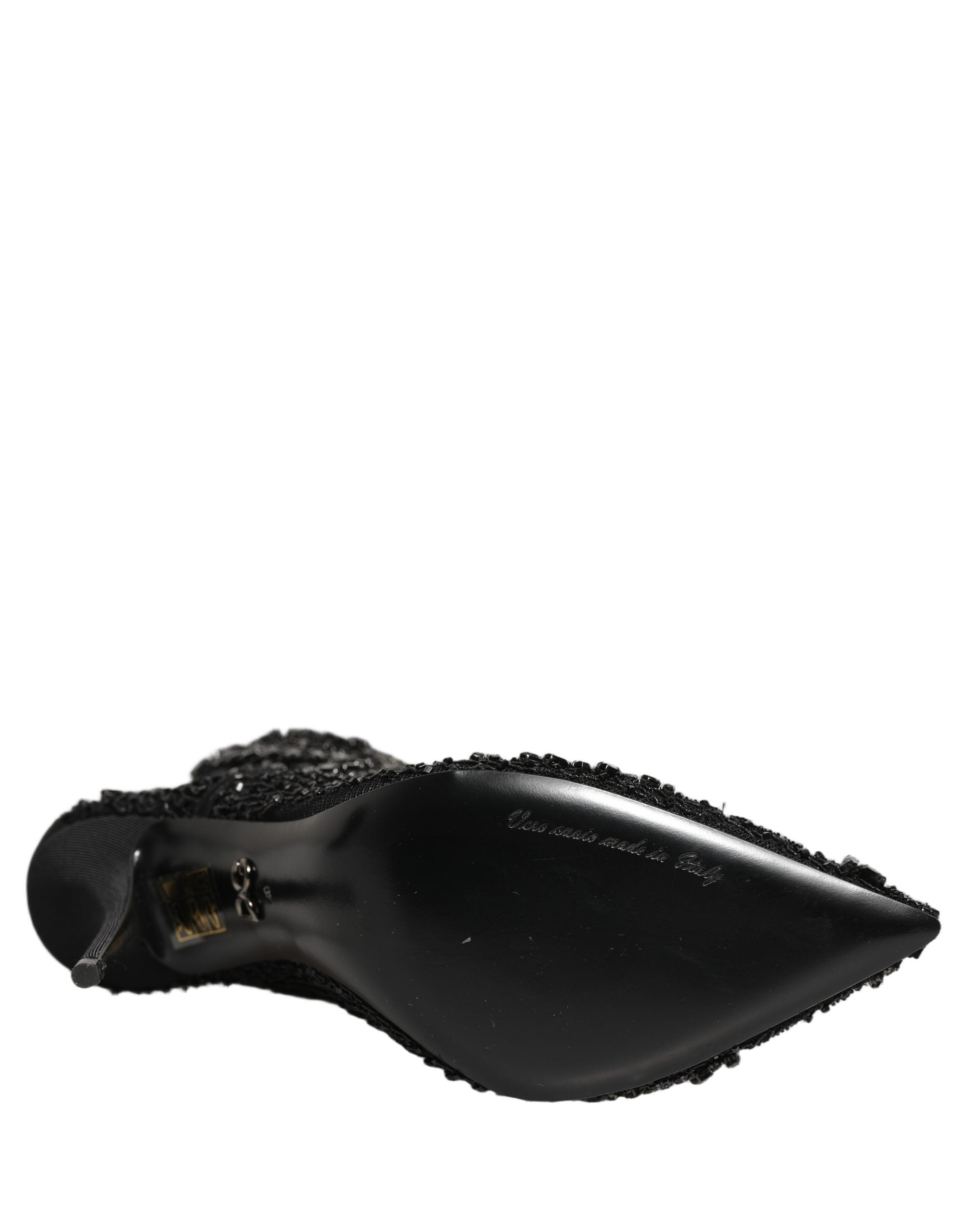 Dolce & Gabbana 5% Polyester ankle boot in black