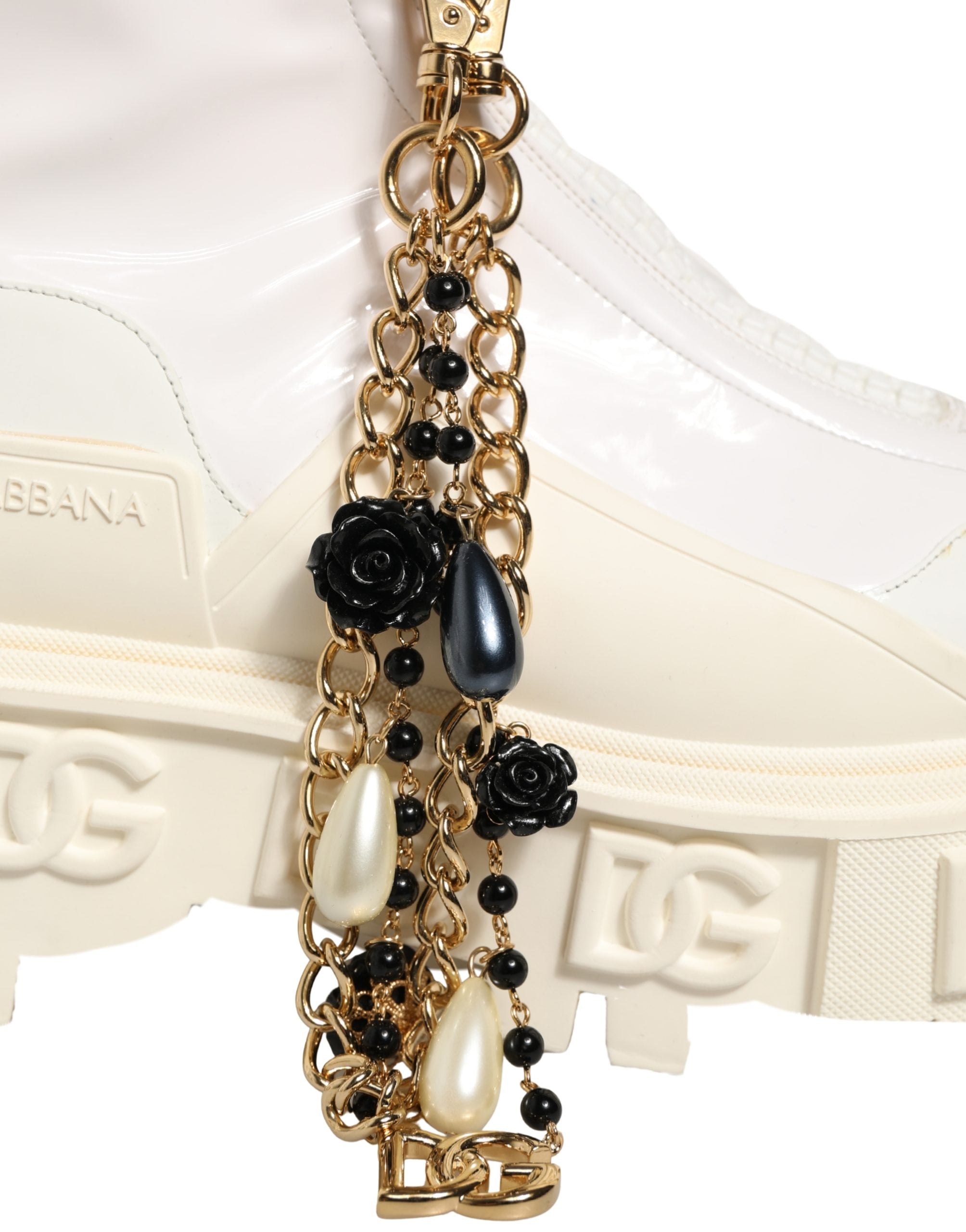 Dolce & Gabbana 13% Cotton ankle boot in white
