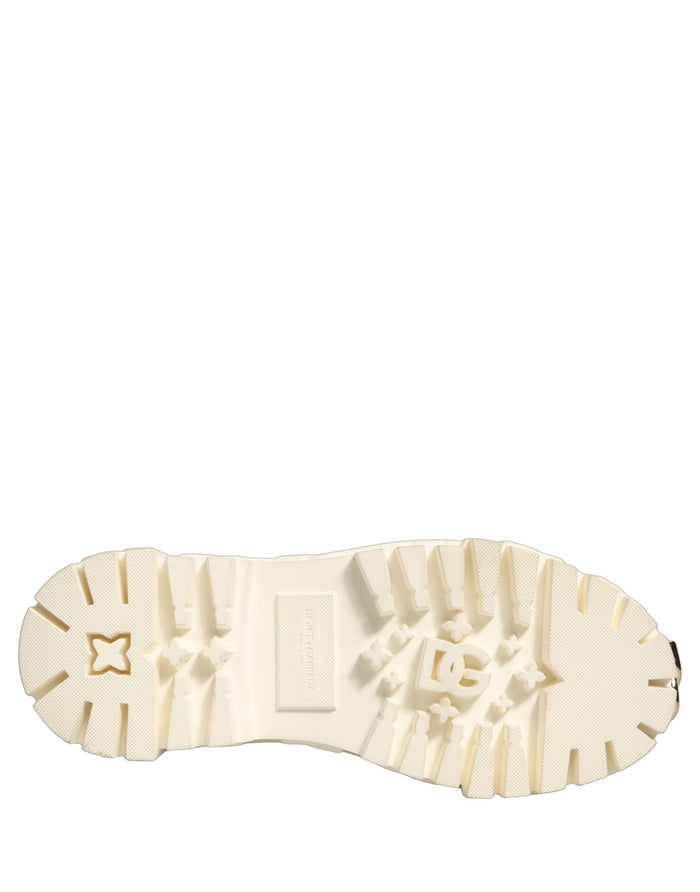 Dolce & Gabbana 13% Cotton ankle boot in white — view 2