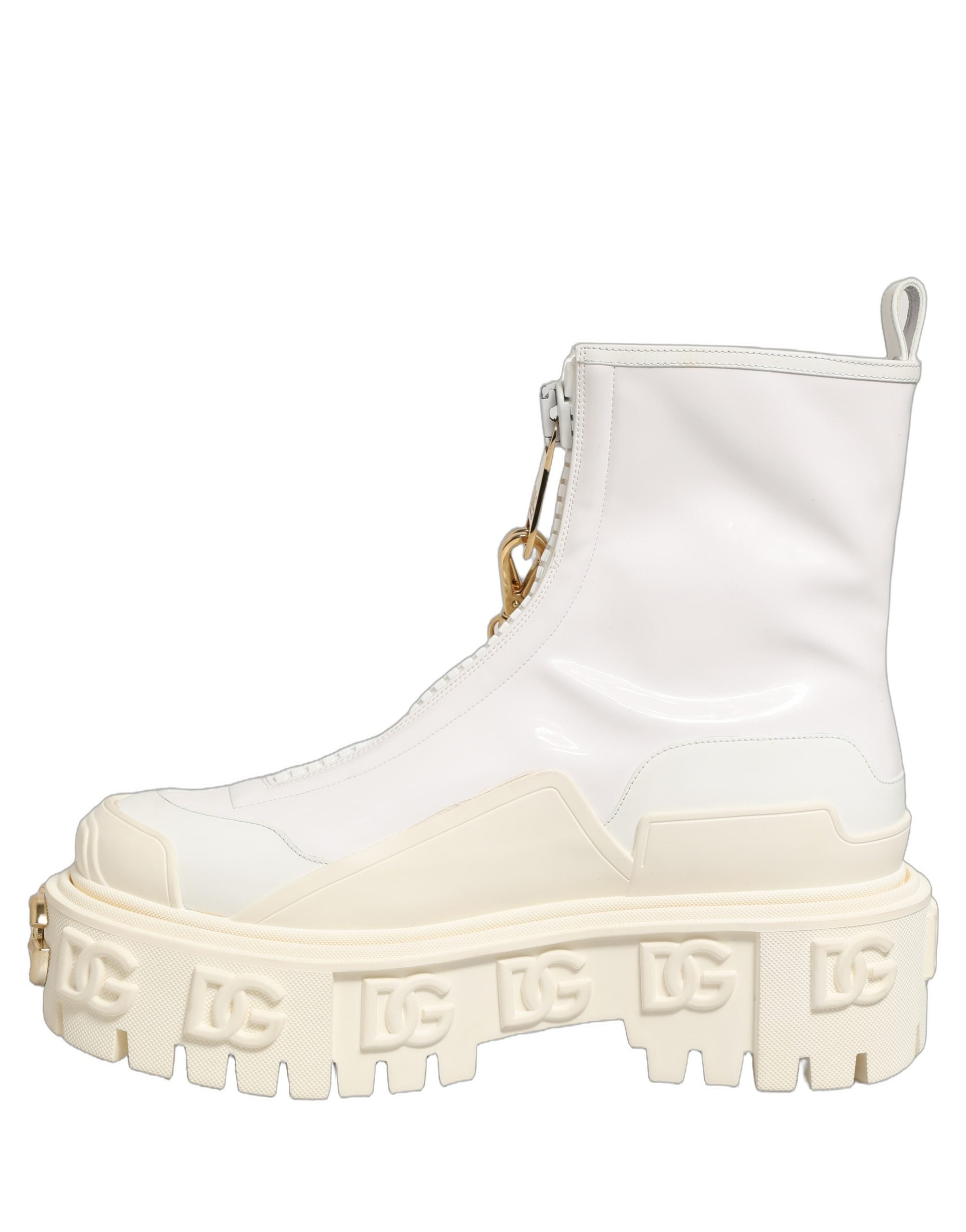 Dolce & Gabbana 13% Cotton ankle boot in white — view 3