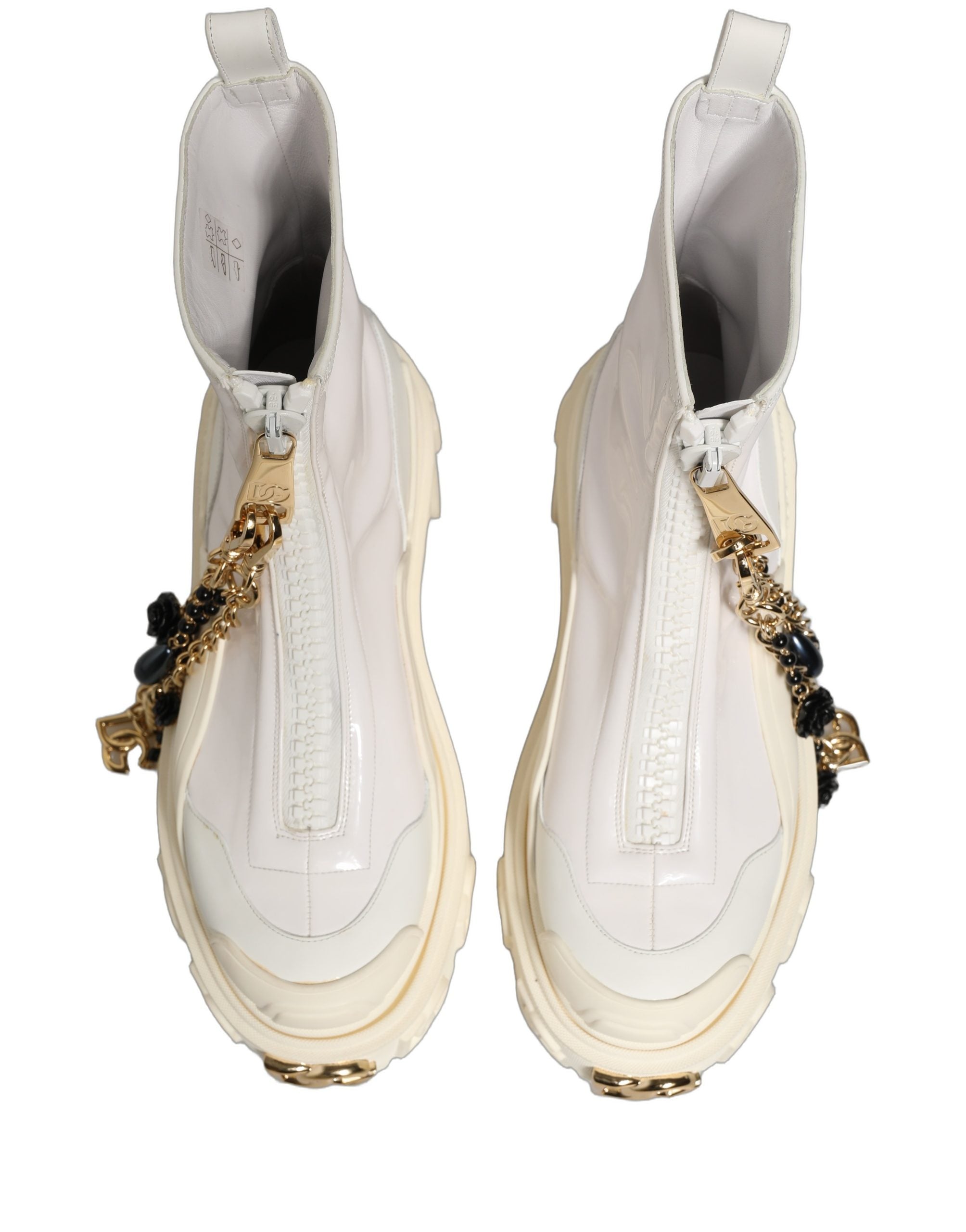Dolce & Gabbana 13% Cotton ankle boot in white — view 4