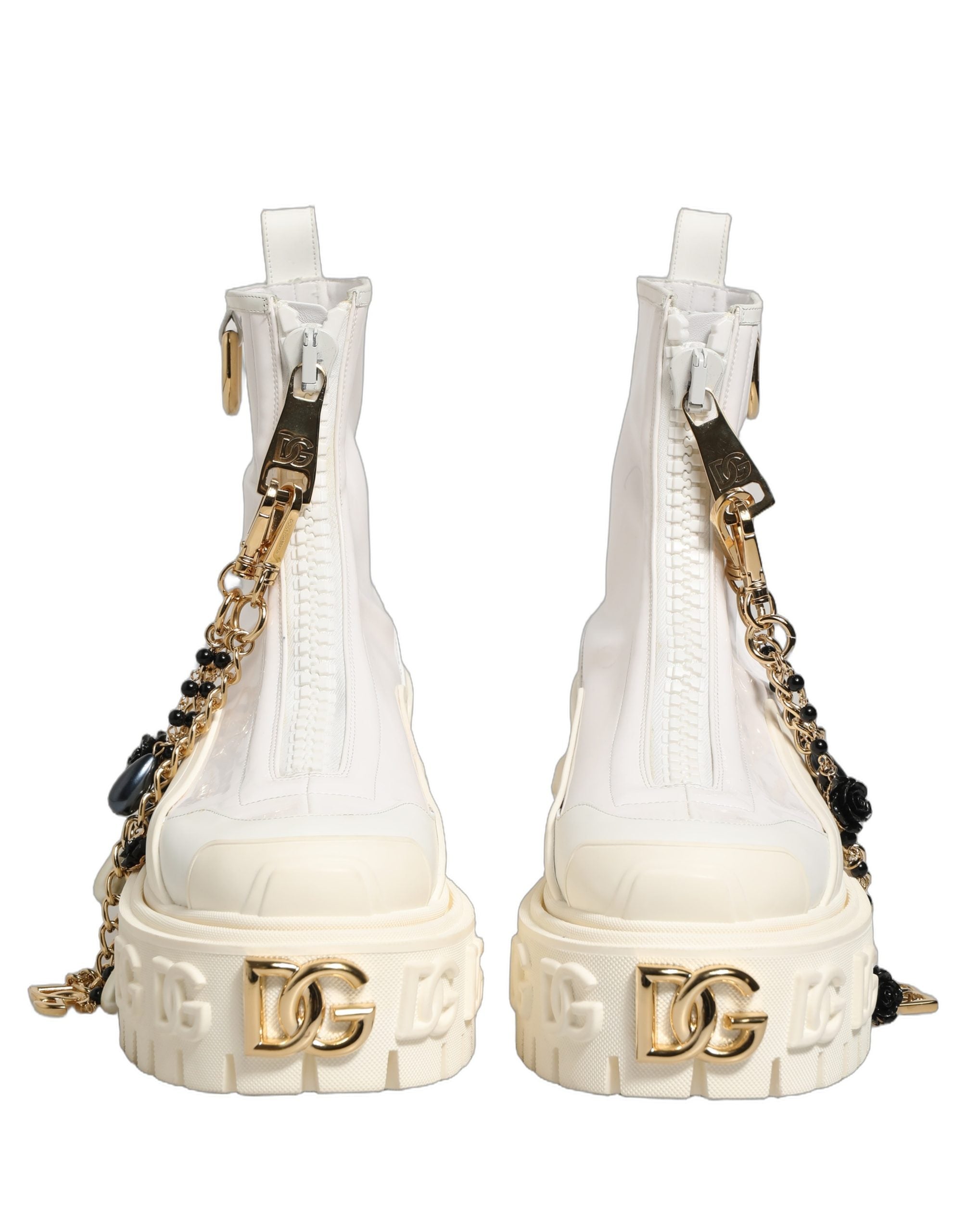Dolce & Gabbana 13% Cotton ankle boot in white — view 8