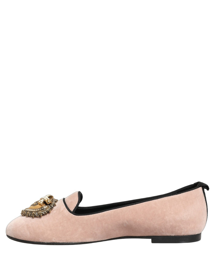Dolce & Gabbana 44% Cotton loafer in pink — view 2