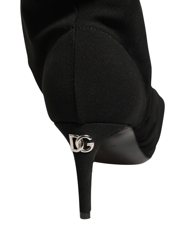 Dolce & Gabbana 68% Viscose heel boot in black