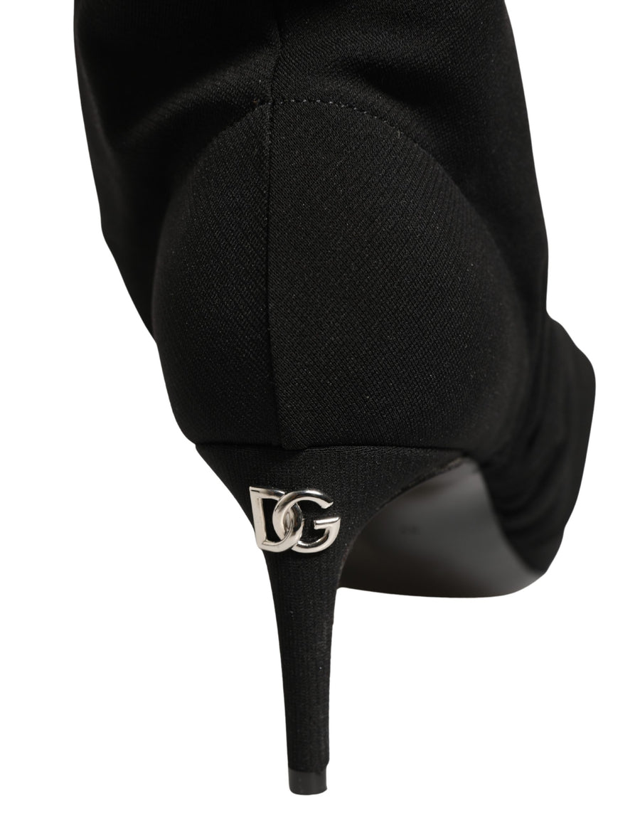 Dolce & Gabbana 68% Viscose heel boot in black