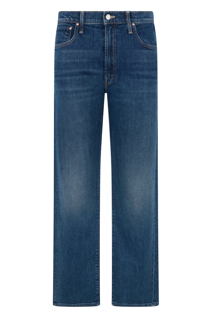 Straight-Leg Jeans Blue Cotton