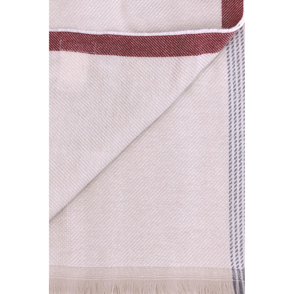 Brunello Cucinelli 100% Kashmir/capra Hircus scarf in beige — view 3