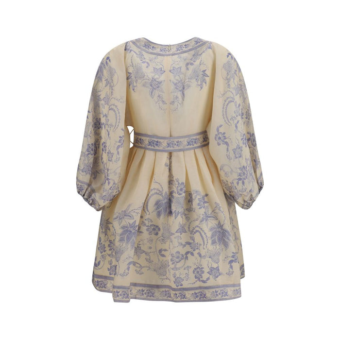 Zimmermann 100% Linen tunic dress in beige — view 2