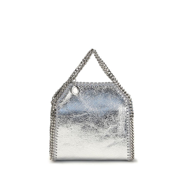 Stella McCartney 100% Polyester top handle bag in silver