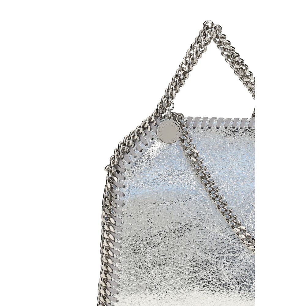 Stella McCartney 100% Polyester top handle bag in silver — view 4
