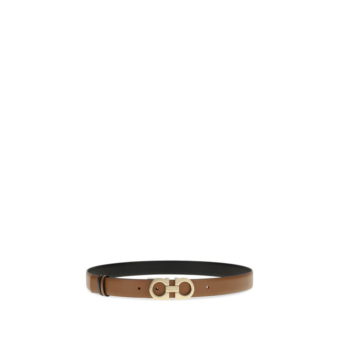 Ferragamo 100% Calf Leather Bos Taurus belt in brown — view 2