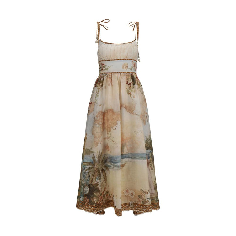 Zimmermann 100% Linen dress in beige