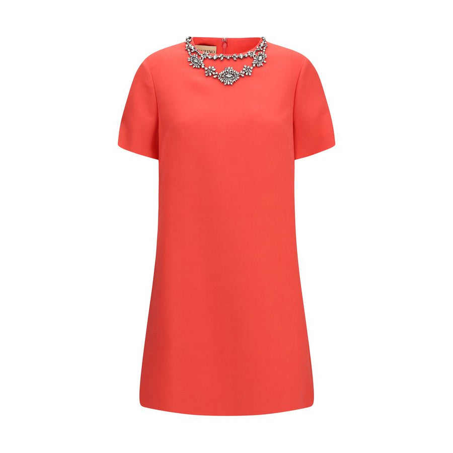 Valentino 65% Merino Wool Ovis Aries dress in red