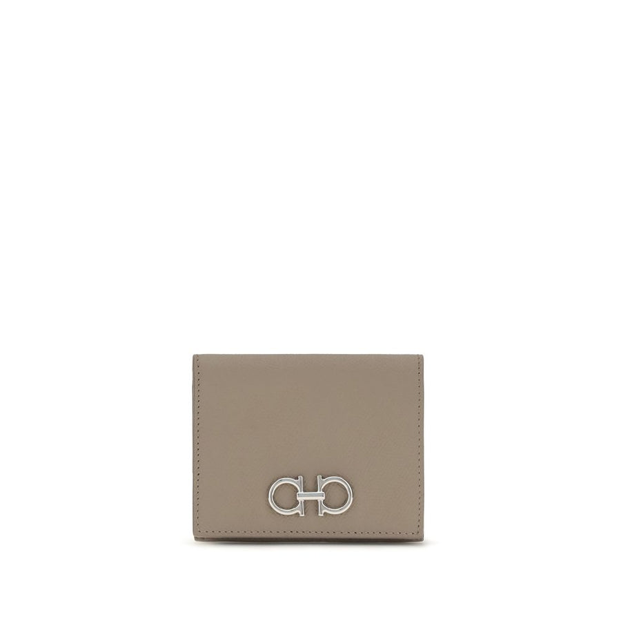 Ferragamo 100% Calf Leather Bos Taurus wallet in beige