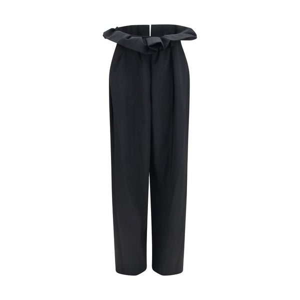 Khaite 100% Merino Wool Ovis Aries trousers in black