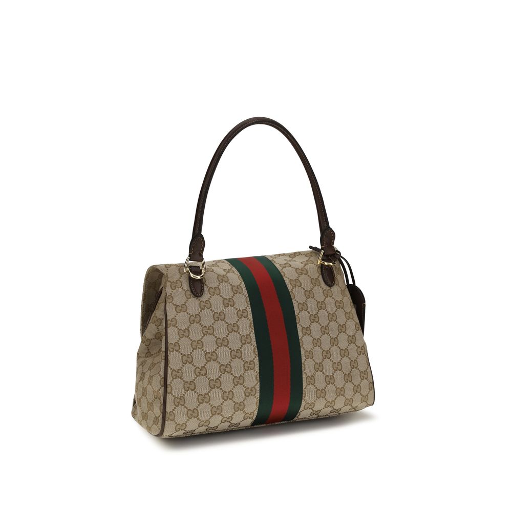 Beige Polyester Handbag Bag