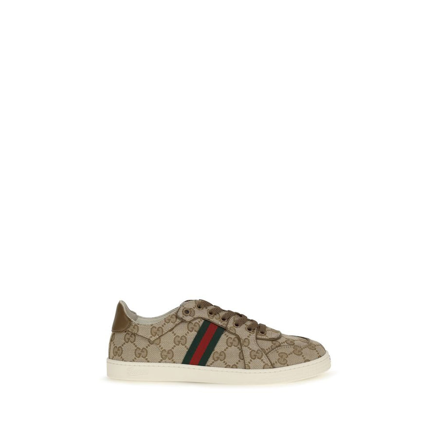 Gucci Upper 65% Polyester 18% Cotton 17% Polyamide; Sole 100% Rubber sneaker in beige